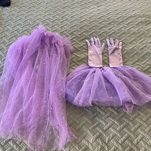 Purple Kids Fairy Costume Set